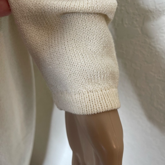 Vtg St. John by Marie Gray Sweater Skirt Set Santana Knit Size 10 Cream - Picture 7 of 15